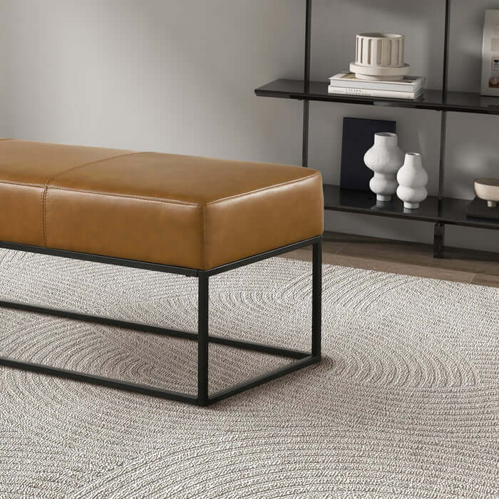 Odessa Genuine Leather Bench