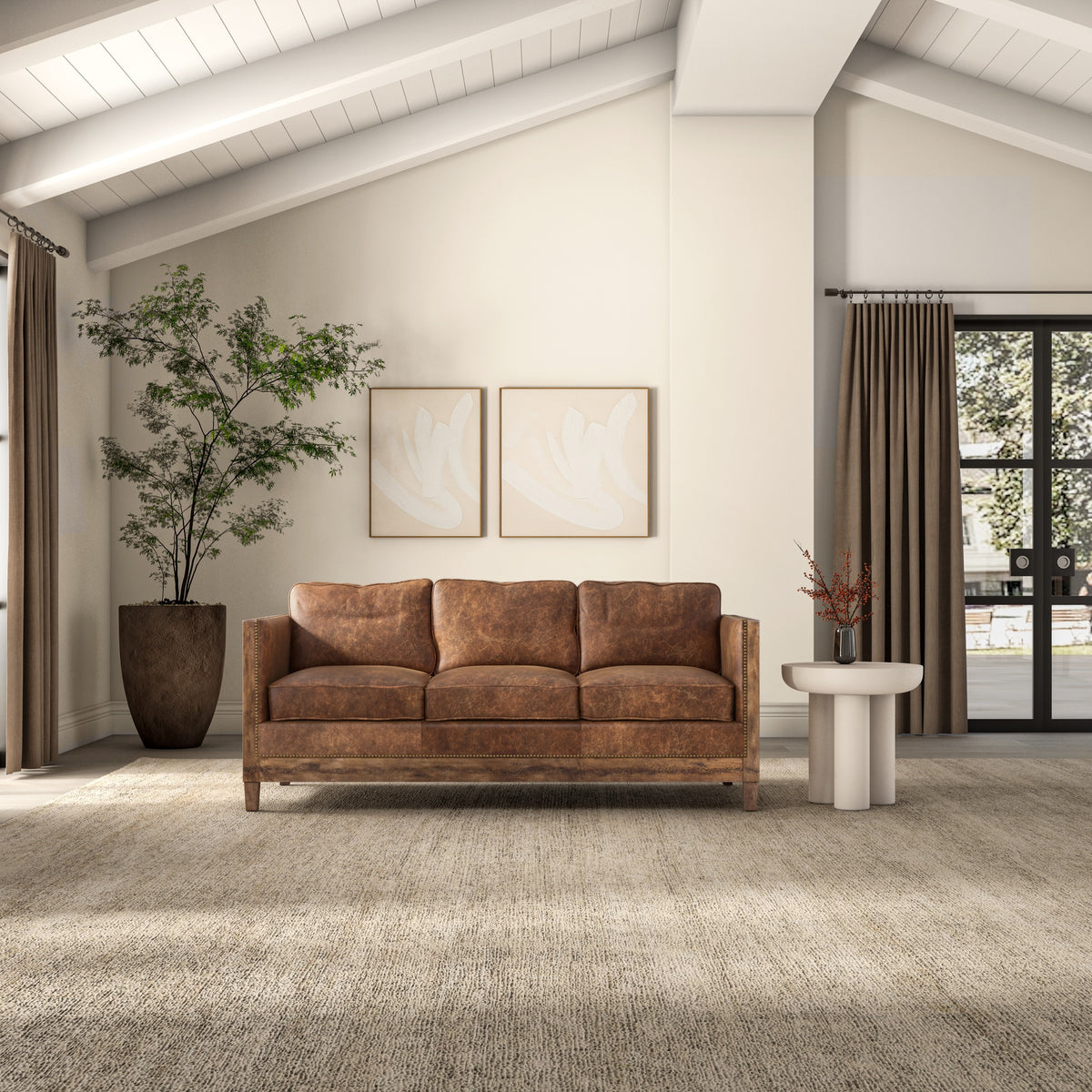 Darlington Sofa – 72" Leather Sofa (10)