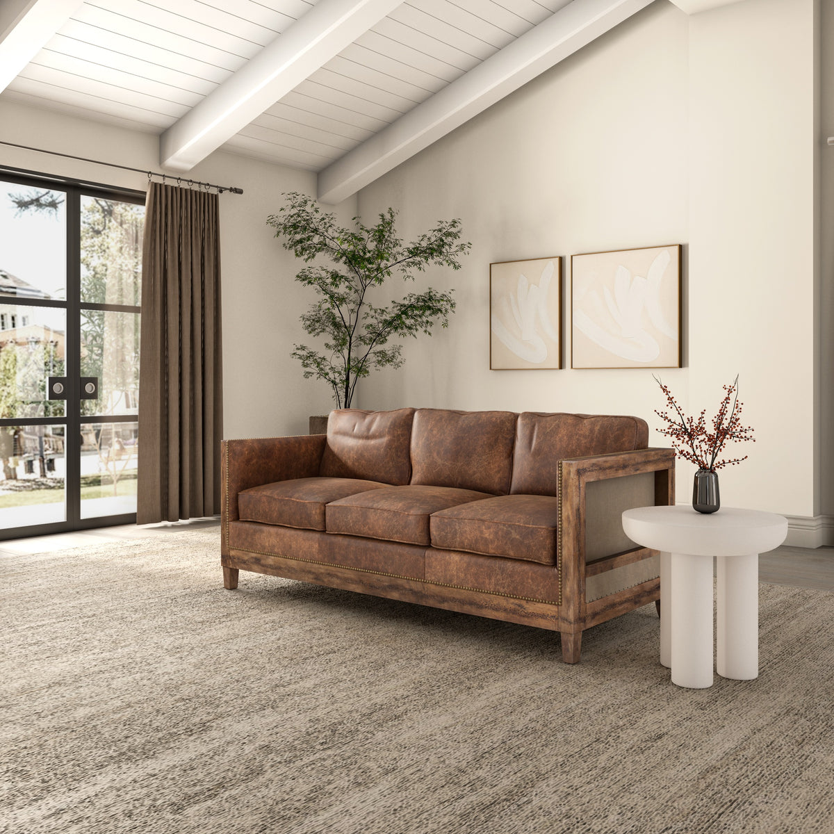 Darlington Sofa – 72" Leather Sofa (11)