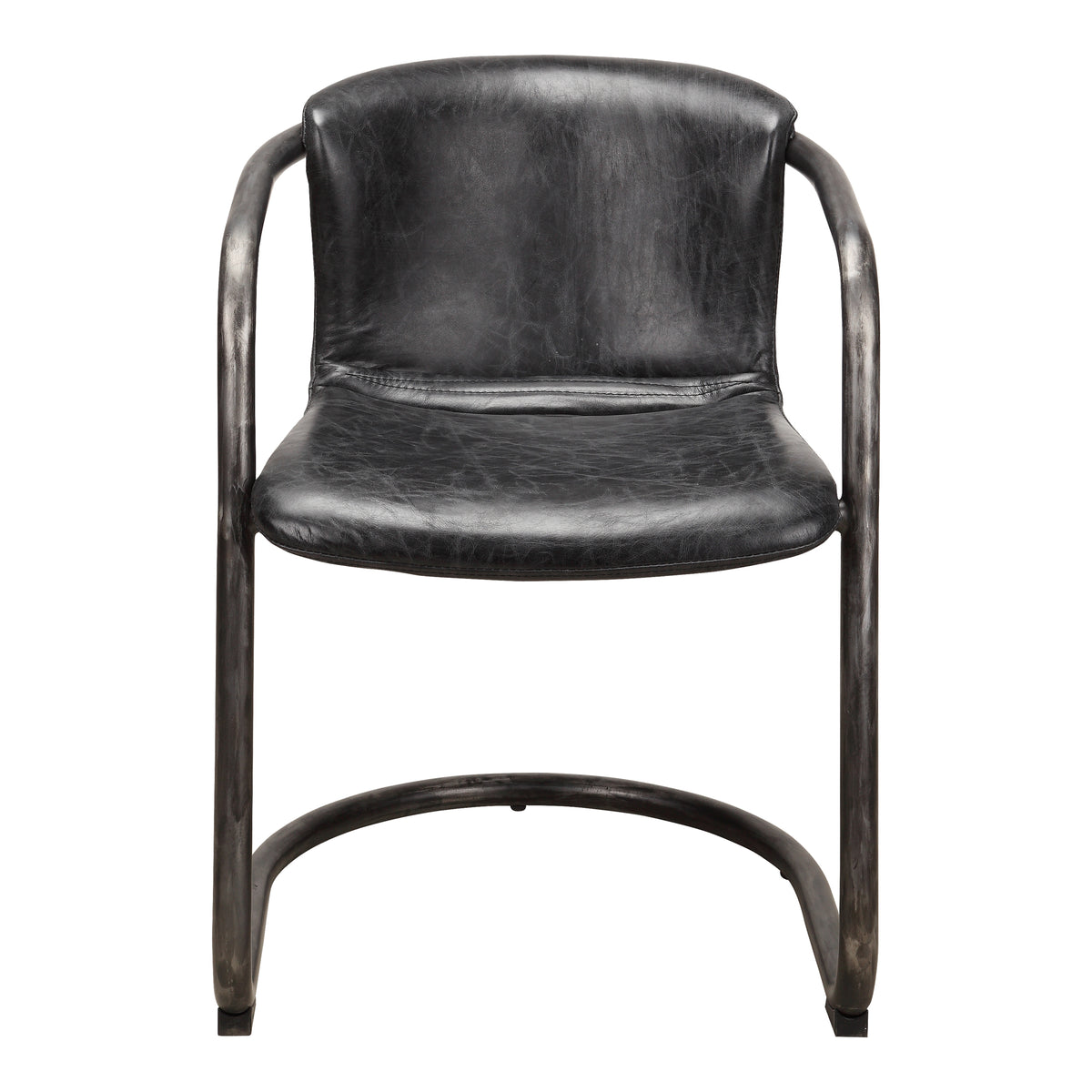 Freeman Dining Chair – 21" Distressed Leather Dining Chair, Set of 2 (3)