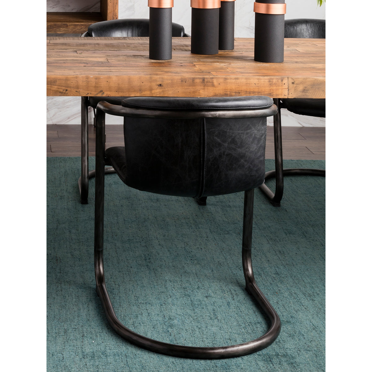 Freeman Dining Chair – 21" Distressed Leather Dining Chair, Set of 2 (8)