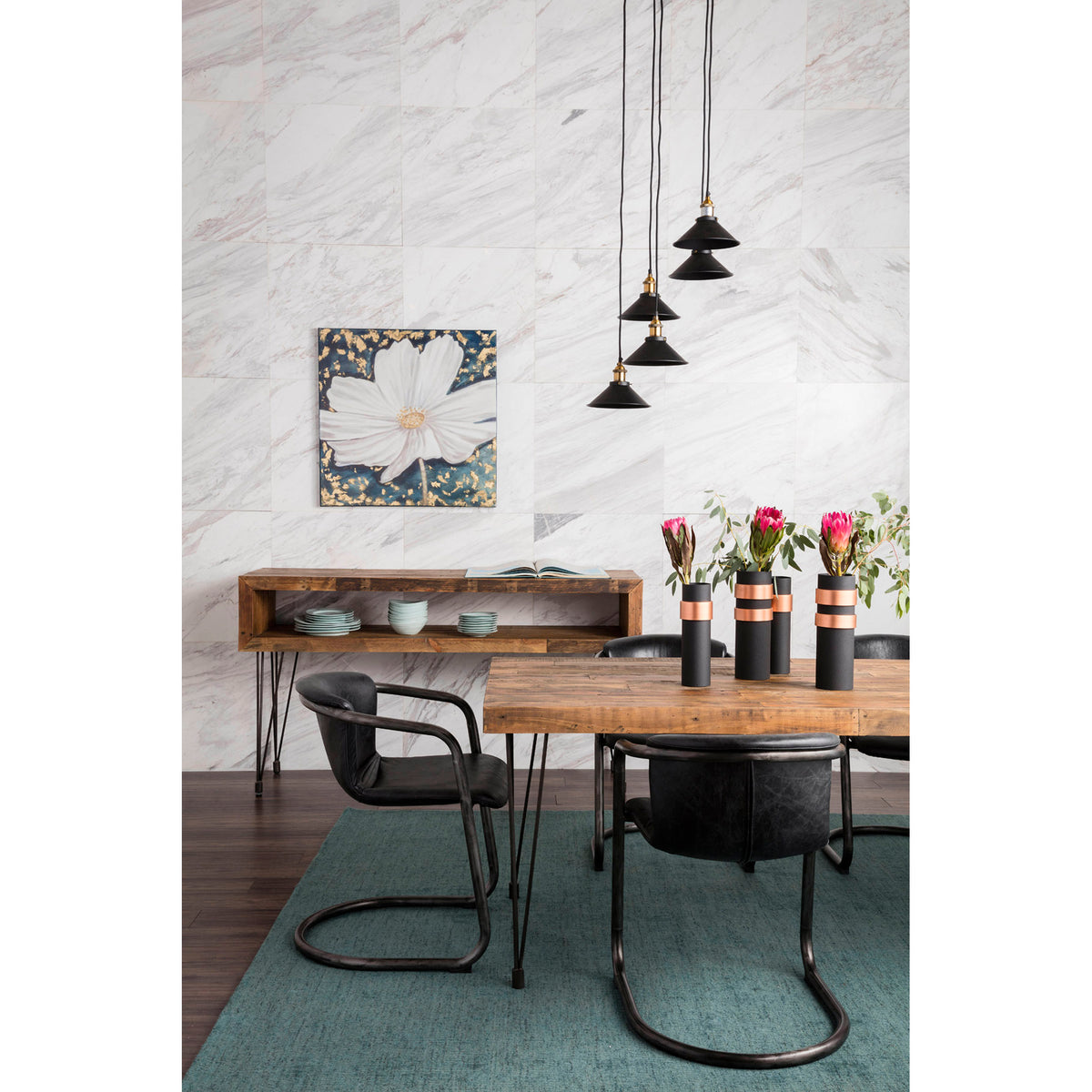 Freeman Dining Chair – 21" Distressed Leather Dining Chair, Set of 2 (9)