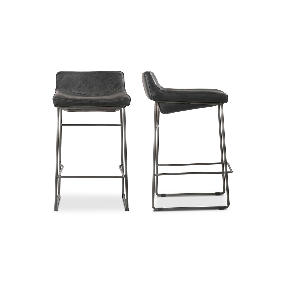 Starlet Counter Stool Set of 2 – 17" Leather Counter Stools (2 Colors) (1)