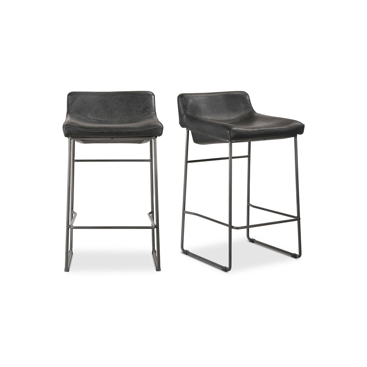 Starlet Counter Stool Set of 2 – 17" Leather Counter Stools (2 Colors) (5)