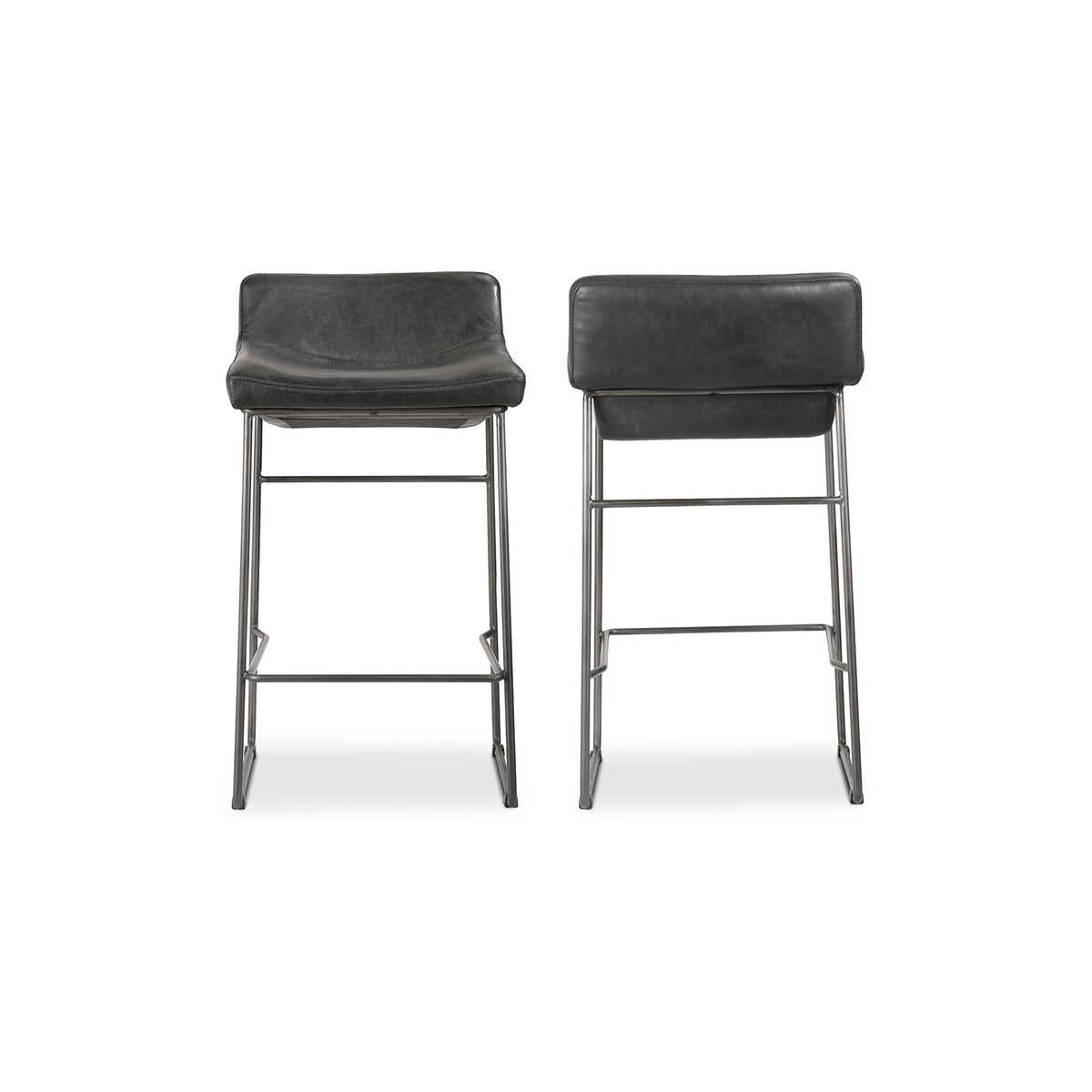 Starlet Counter Stool Set of 2 – 17" Leather Counter Stools (2 Colors) (3)