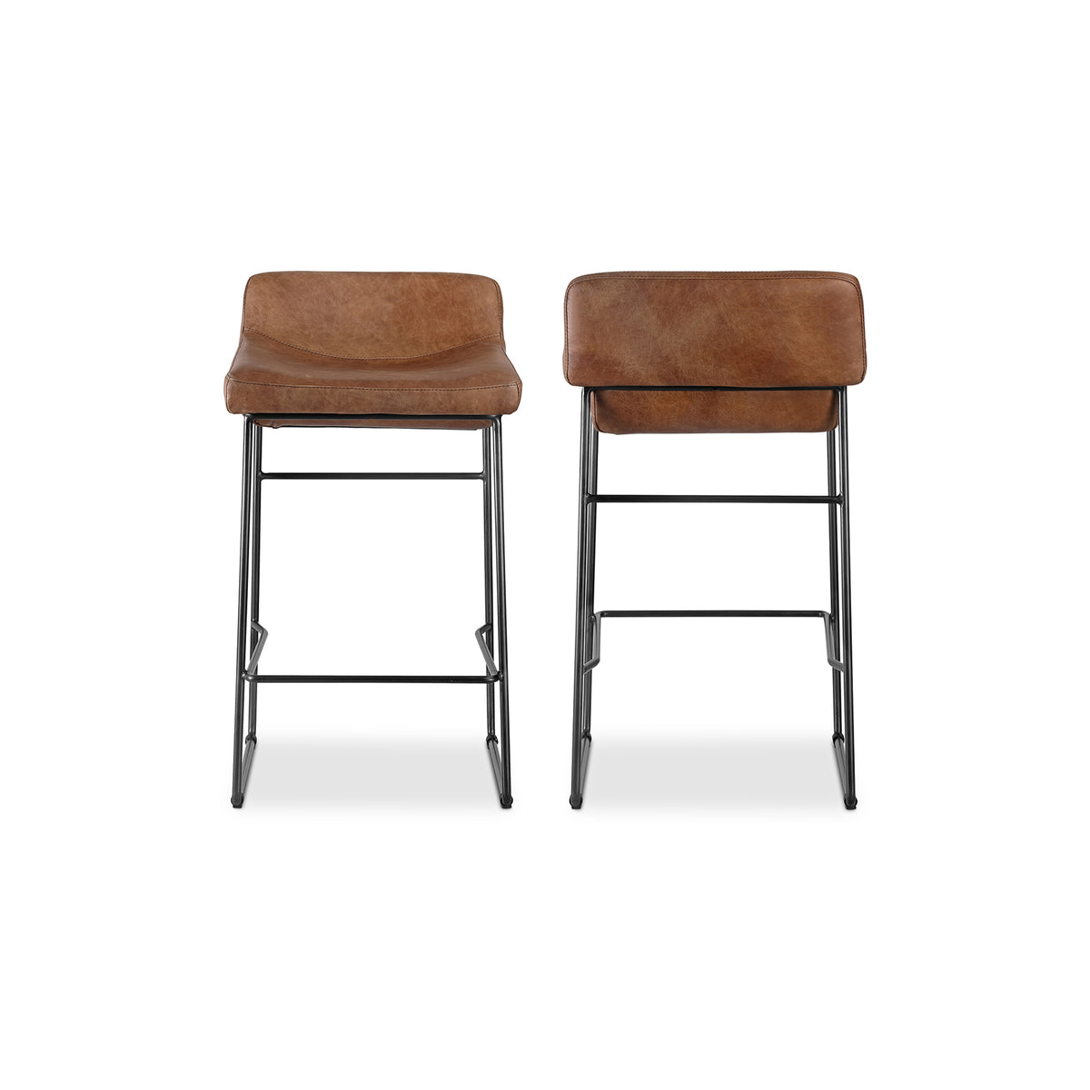 Starlet Counter Stool Set of 2 – 17" Leather Counter Stools (2 Colors) (15)