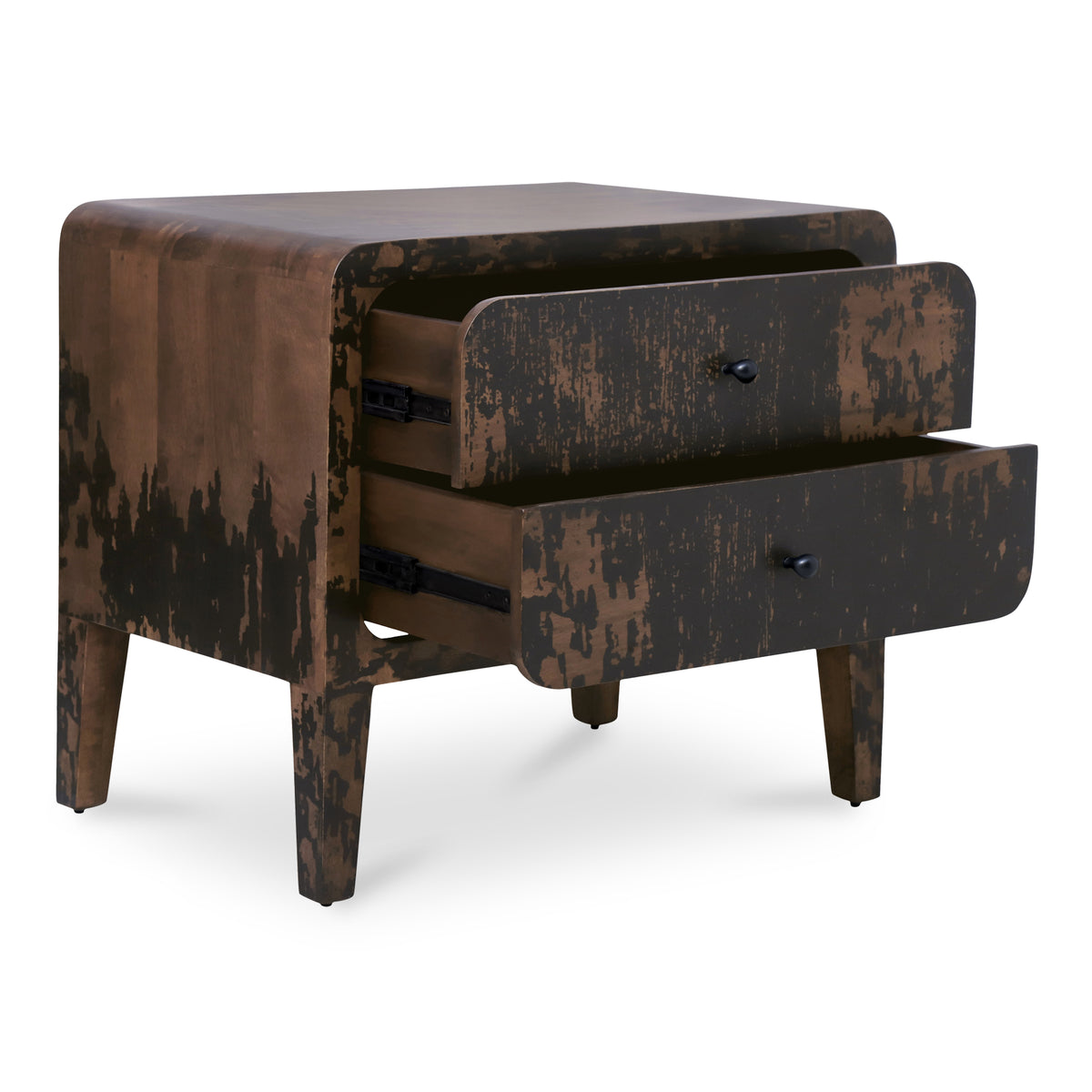 Iris Nightstand – 30" Distressed Mango Wood Nightstand (3)