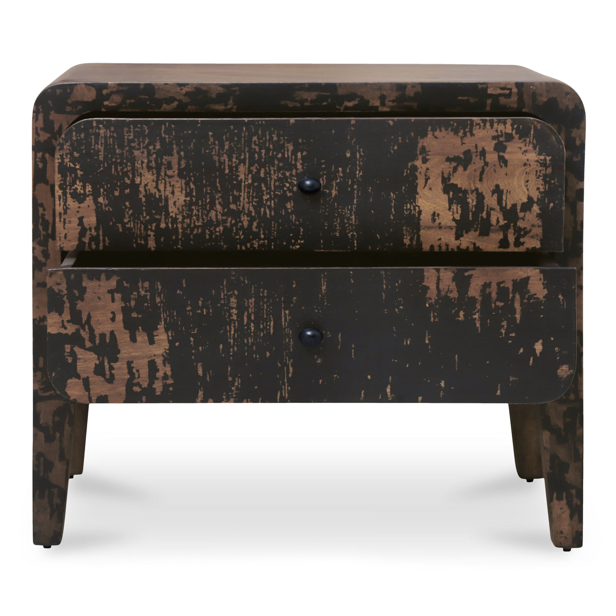 Iris Nightstand – 30" Distressed Mango Wood Nightstand (2)