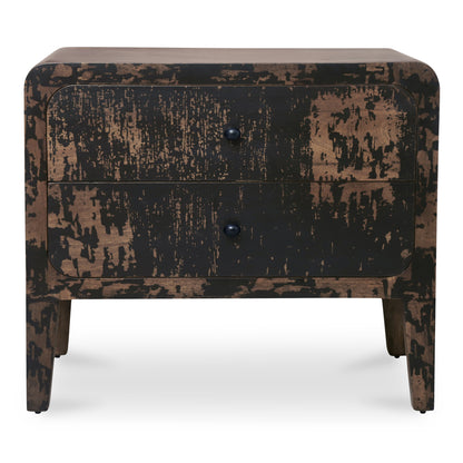 Iris Nightstand – 30" Distressed Mango Wood Nightstand (1)