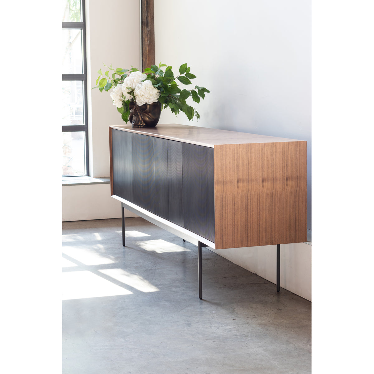 Araya Sideboard – 87" Walnut Veneer Sideboard (6)