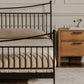 Monet Bed – 63.5" Iron and Acacia Bed (8)