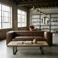 Classic Brancaster Top-Grain Leather Sofa 98” – Vintage Brown Luxury Leather Couch