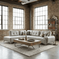 White Leather L Shaped Sectional Sofa | Modern Luxury Seating Component