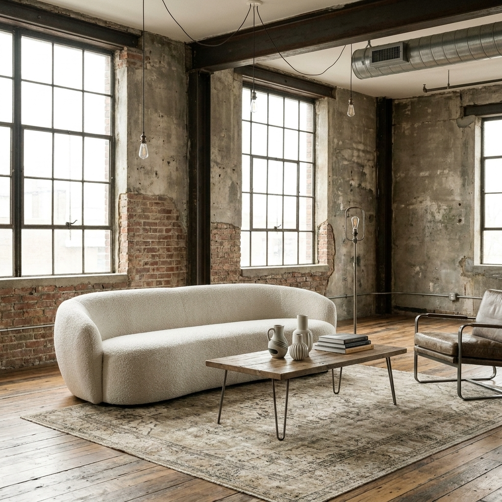 90" Off White Fabric Sofa with Black Metal Legs – Modern 3-Seater Sofa
