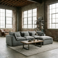 Cloud Oversized Modular Sectional Sofa with Ottoman – 102.3” Velvet Deep Seat Couch