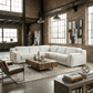 Italian Leather Power Reclining L-Shaped Sectional 112" | Modern Modular Corner Sofa