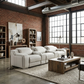 129" Italian Leather Power Reclining Sofa with USB Charging | Luxury Modern Recliner