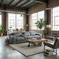 129" Italian Leather Power Reclining Sofa with USB Charging | Luxury Modern Recliner