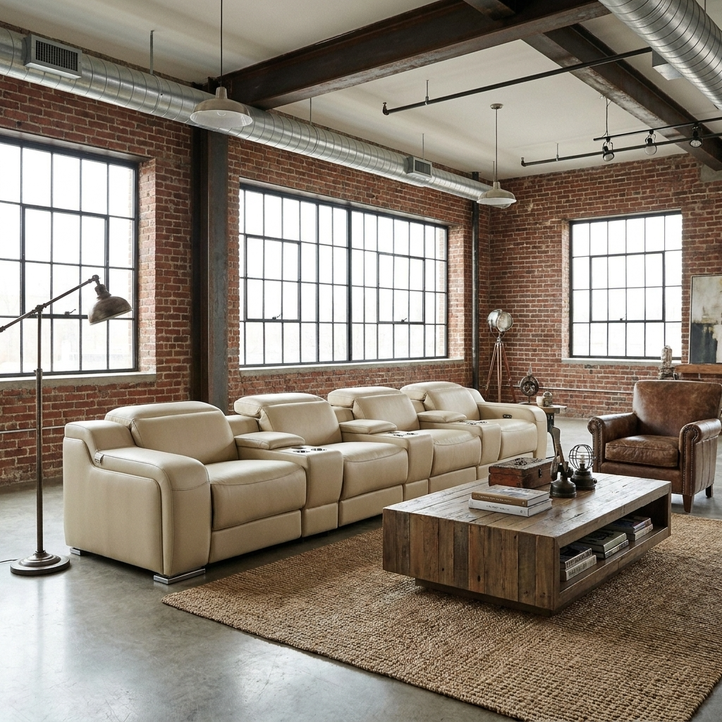 169" Italian Leather Power Reclining Sofa with USB Charging | Oversized Luxury Recliner