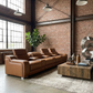 169" Italian Leather Power Reclining Sofa with USB Charging | Oversized Luxury Recliner