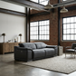 86" Italian Leather Power Reclining Sofa with USB Charging