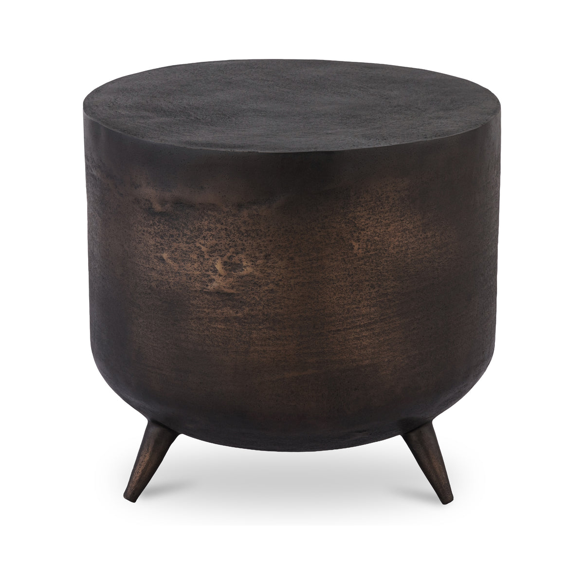 Kettel Accent Table – 19" Bronze Aluminum Drum Table (3)