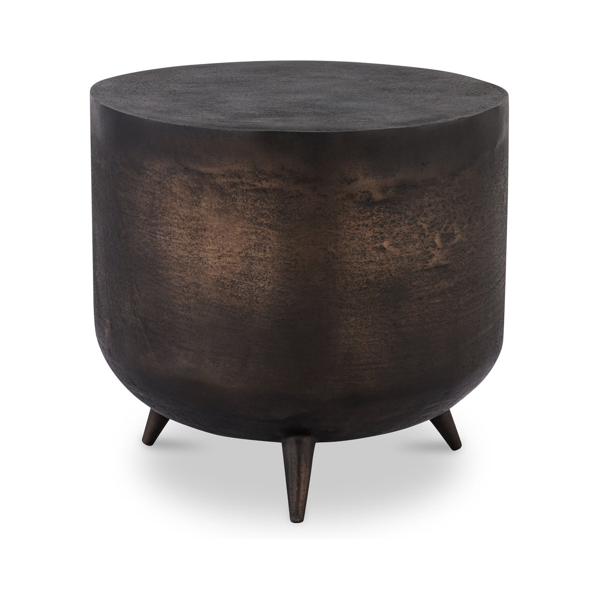 Kettel Accent Table – 19" Bronze Aluminum Drum Table (2)