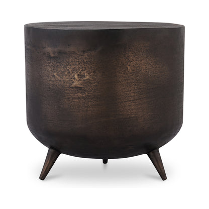 Kettel Accent Table – 19" Bronze Aluminum Drum Table (1)