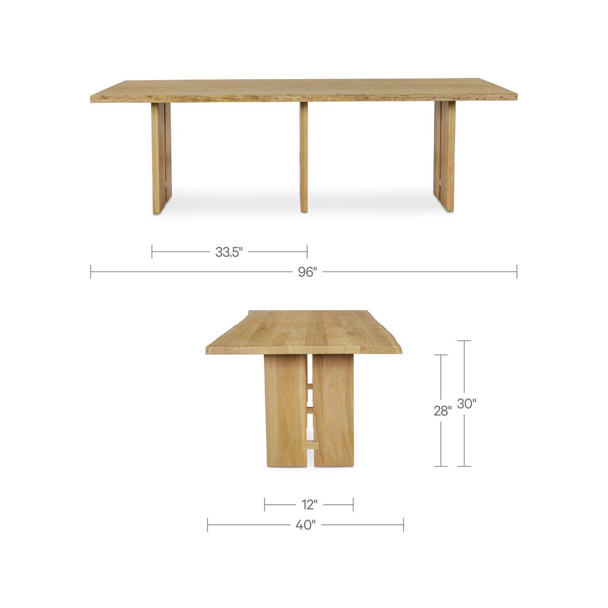 Tessa Dining Table – 96" Live Edge Oak Dining Table (8)