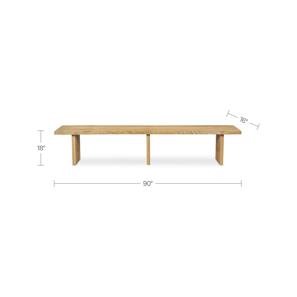 Tessa Dining Bench – 90" Live Edge Oak Dining Bench (7)