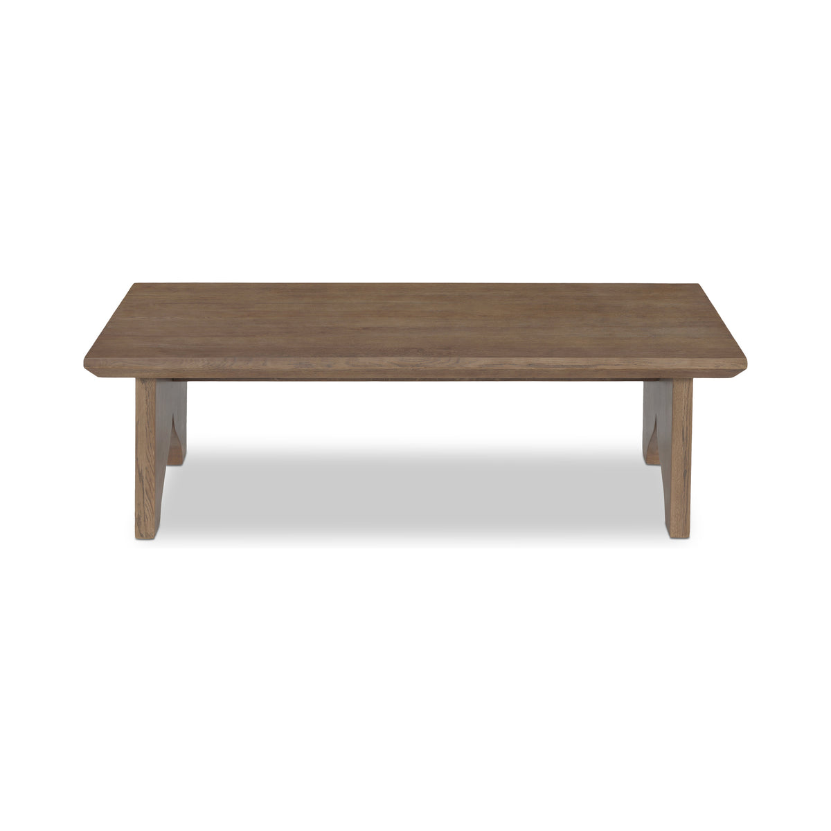 Lake Coffee Table – 54" Solid Oak Coffee Table (2 Colors) (2)