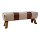 Pommel Bench – 52" Leather and Canvas Bench (2)