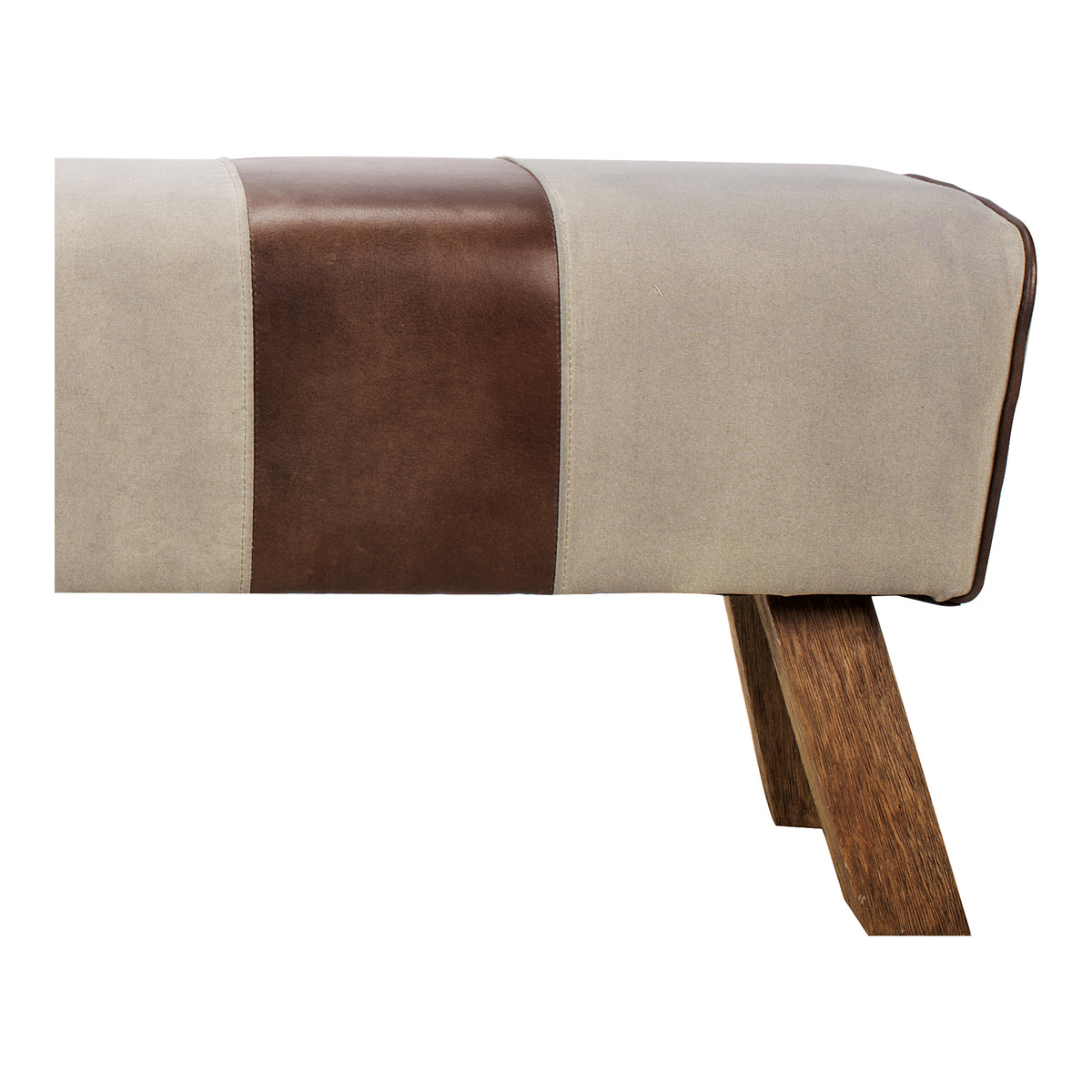Pommel Bench – 52" Leather and Canvas Bench (3)