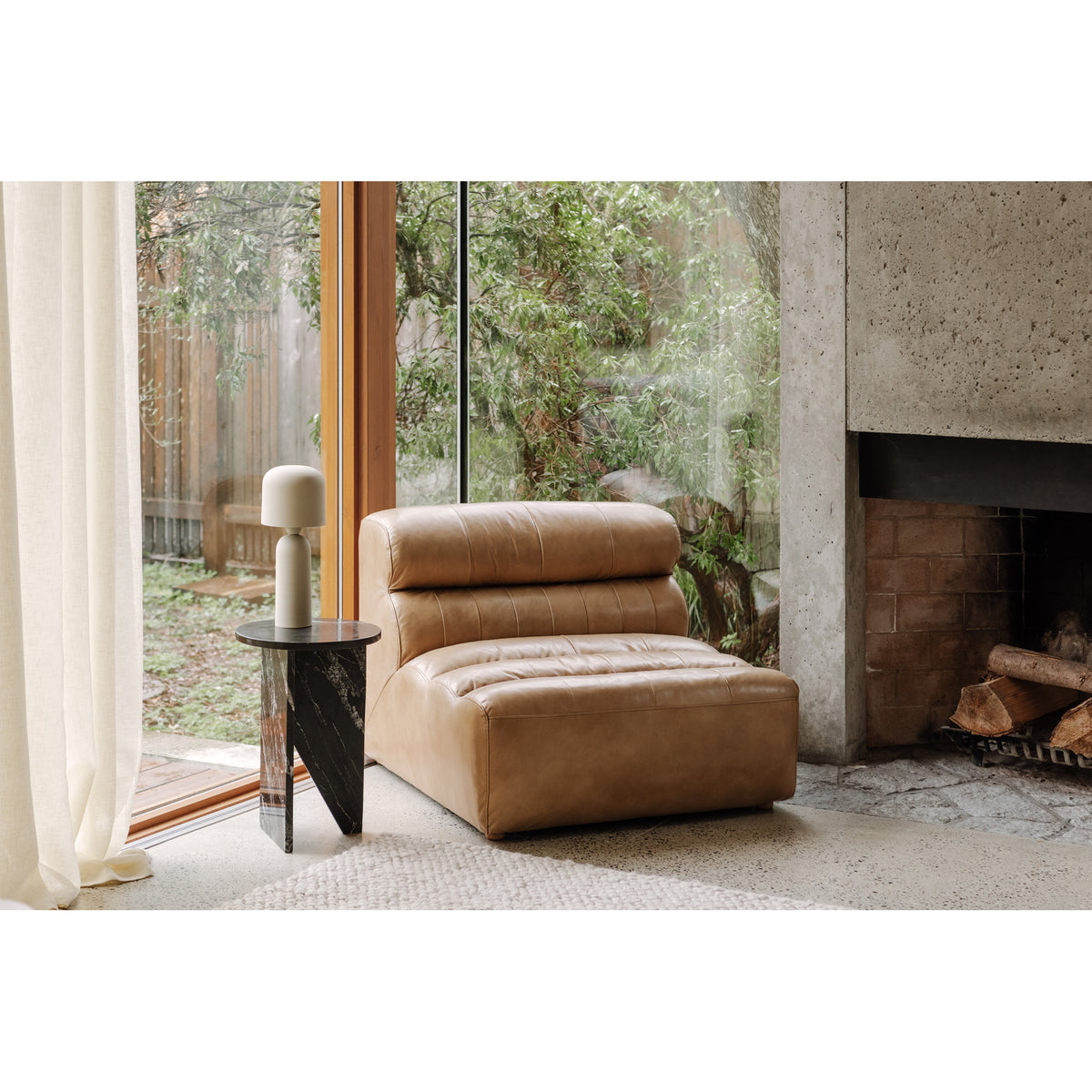 Ramsay Leather Slipper Chair – 36" Slipper Chair (2)