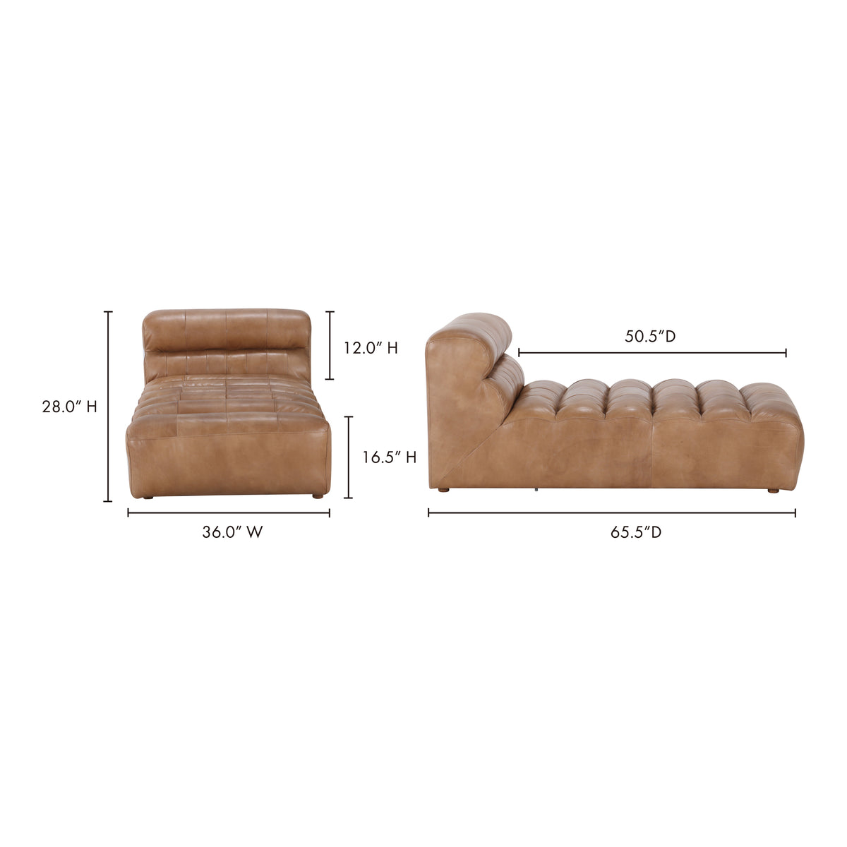 Ramsay Leather Chaise – 65.5" Chaise Lounge (3)