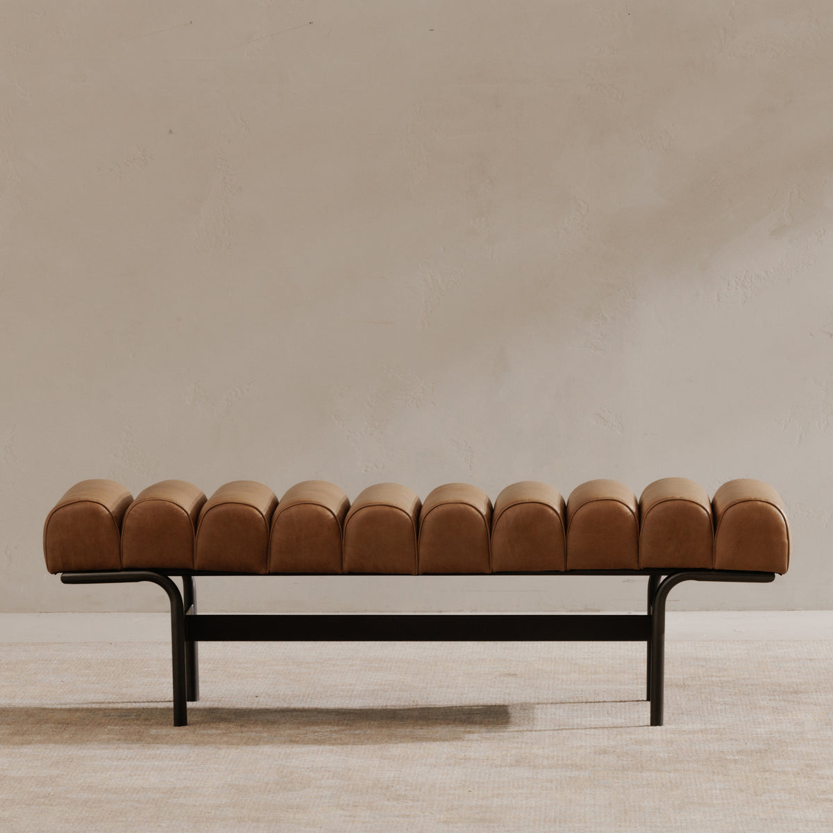 Harrison Bench – 54.75" Buffalo Leather Bench (6)