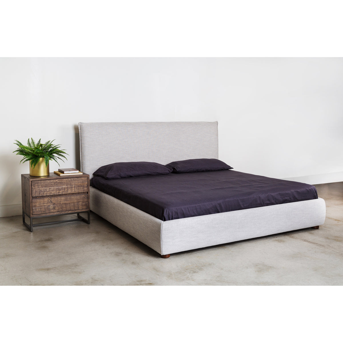 Luzon Bed – 70" Linen-Blend Upholstered Bed (2 Colors) (34)