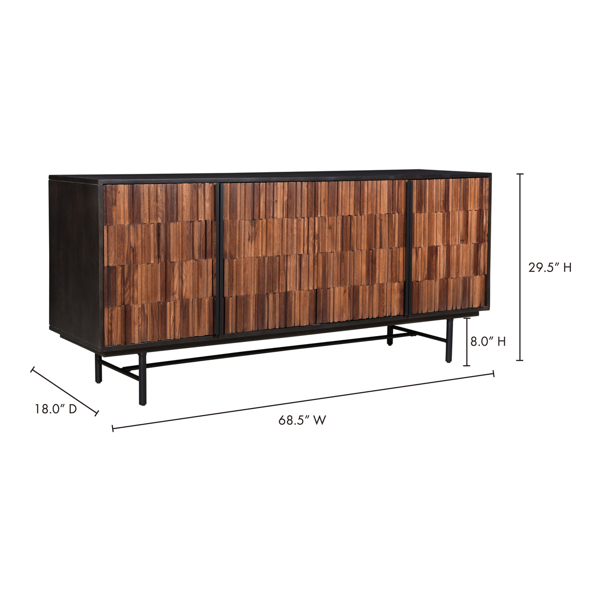 Jackson Sideboard – 68.5" Solid Mango and Sheesham Sideboard (9)