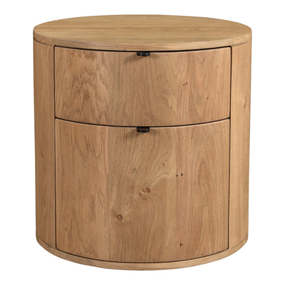 Theo Nightstand – 19" Curved Oak Nightstand (2 Colors) (1)