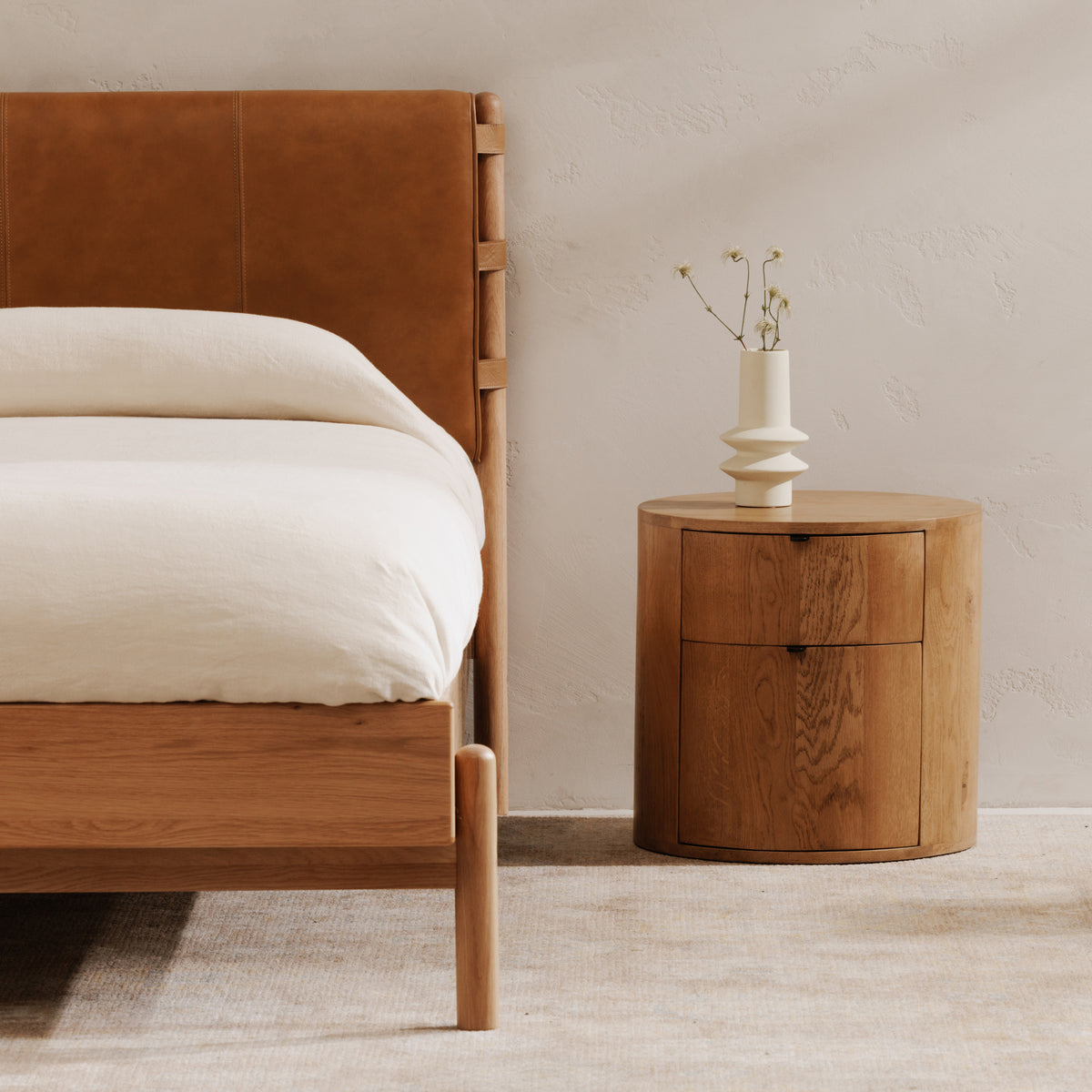 Theo Nightstand – 19" Curved Oak Nightstand (2 Colors) (8)