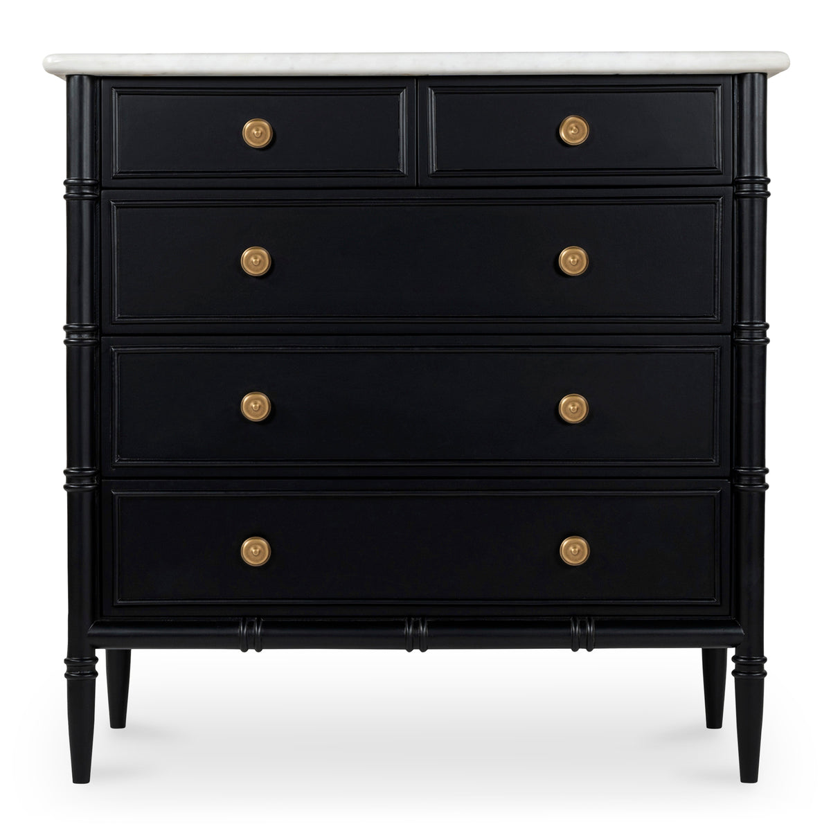 Eleanor Chest – 40" Marble Top 5 Drawer Chest (1)