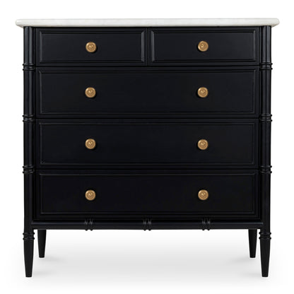 Eleanor Chest – 40" Marble Top 5 Drawer Chest (1)