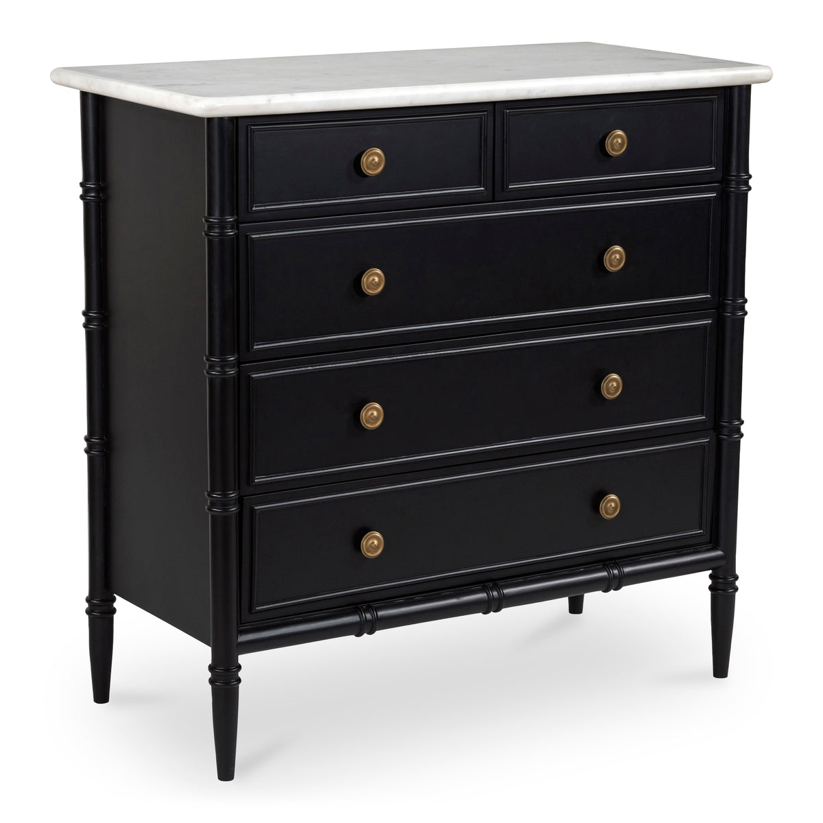 Eleanor Chest – 40" Marble Top 5 Drawer Chest (3)