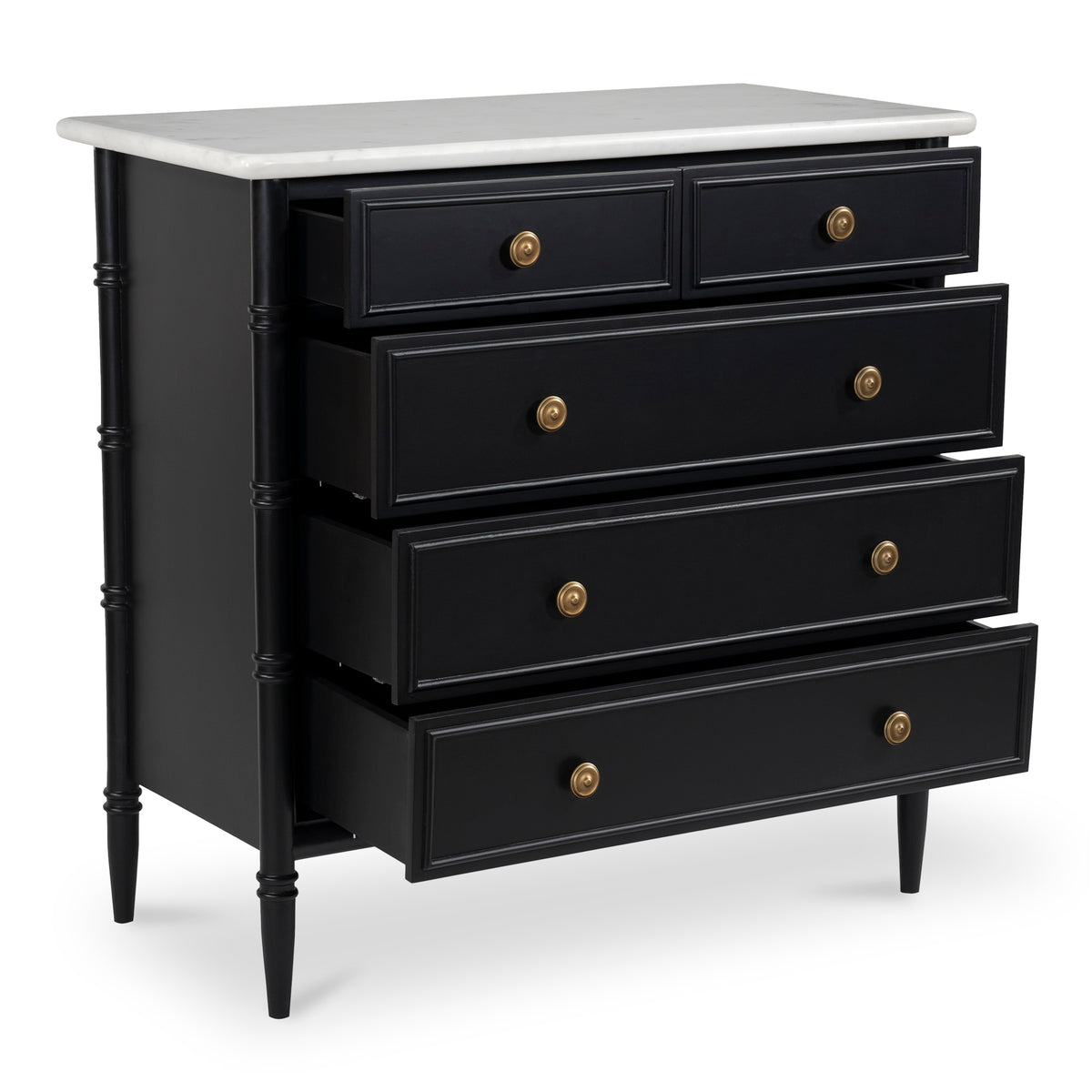 Eleanor Chest – 40" Marble Top 5 Drawer Chest (4)