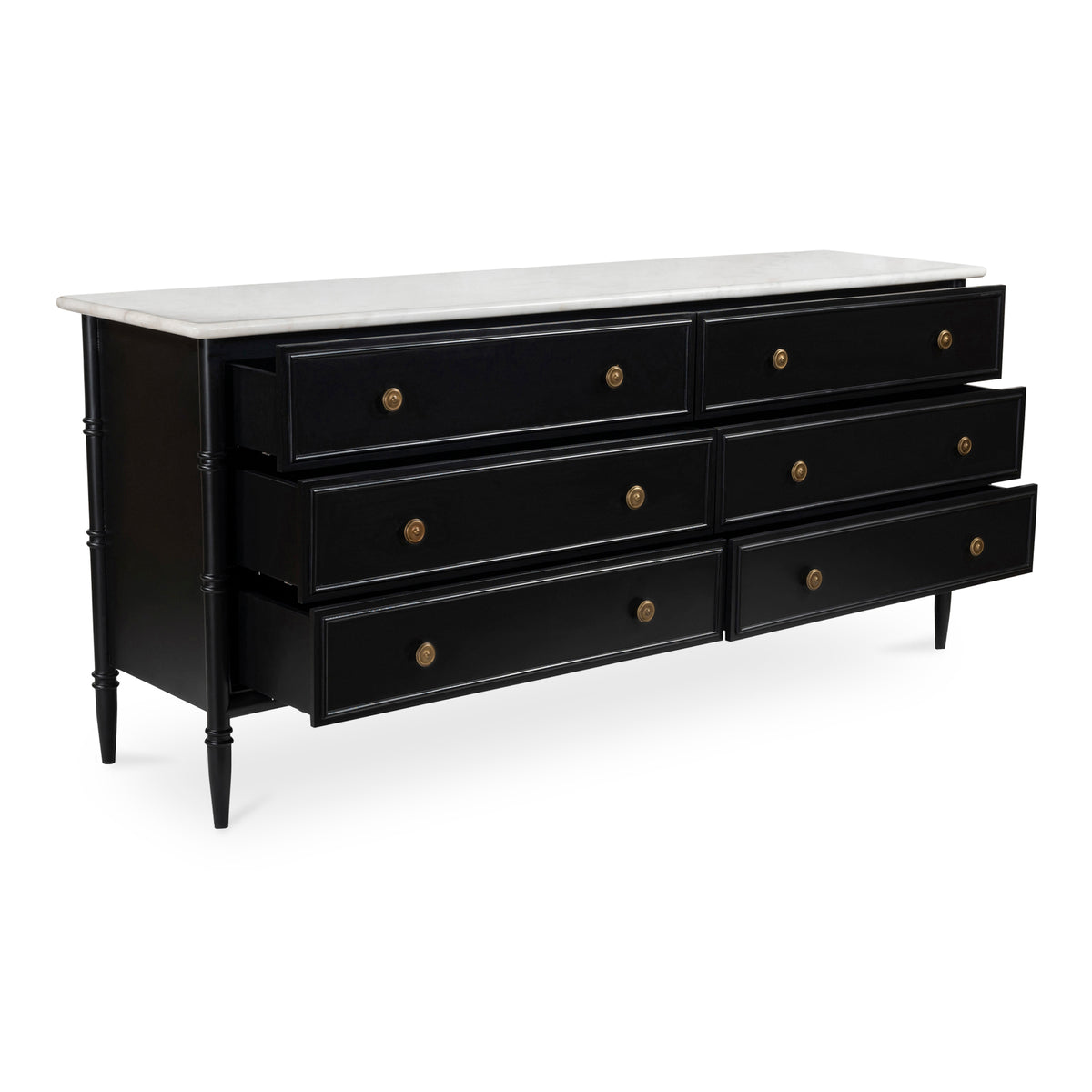 Eleanor Dresser – 75" Marble Top 6 Drawer Dresser (3)
