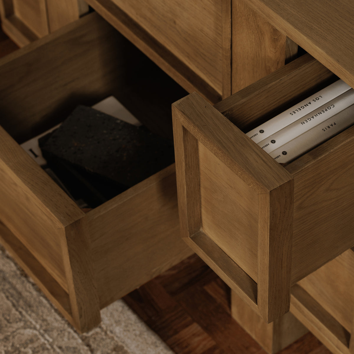 Henley Nightstand – 36" Solid Oak Nightstand (9)