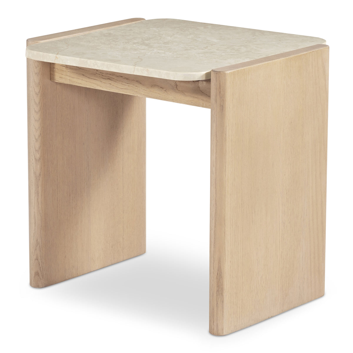 Lane Side Table – 20" Oak and Marble Side Table (4)