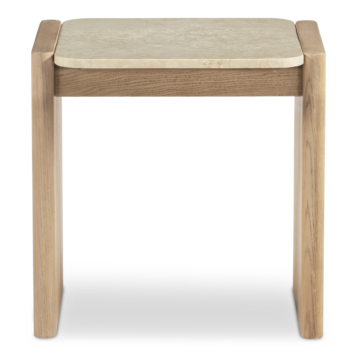 Lane Side Table – 20" Oak and Marble Side Table (1)