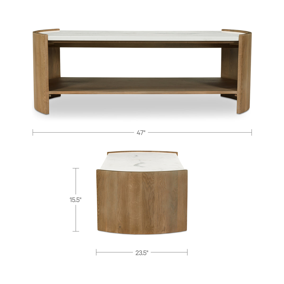 Fern Coffee Table – 47" Oval Marble Coffee Table (5)