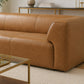 Rialto 105" Tan Top Grain Buffalo Leather Sofa | Modern Luxury 3-Seater
